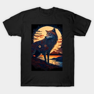 Lunar Wolf in Nature T-Shirt